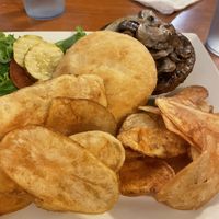 Vegan patty  at Cowboy Cafe in Sheridan