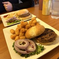 Two beyond burgers  at Cowboy Cafe in Sheridan