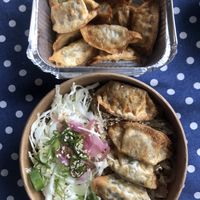 japche combo and extra dumplings  at KSF (Korea Street Food) in Ljubljana