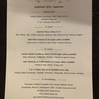 Menu at The Fox and Hounds in Charwelton