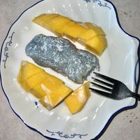 Mango Sticky Rice 🥭🍚 ✨  at Asian Vegan Bistro in Bakersfield