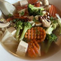 Tom yum noodle  at Asian Vegan Bistro in Bakersfield