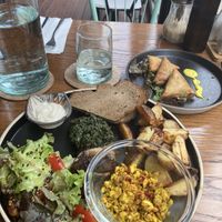 Brunch plate with pastilla on the side    at NIYA in Casablanca