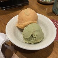One scoop pistachio ice cream, one scoop nectarine verbena (this was more like a sorbet). 8/10, very creamy and refreshing.  at NIYA in Casablanca