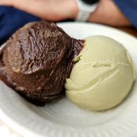 Chocolate and pistachio ice cream  at NIYA in Casablanca