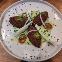 Sprouted lentil falafel at NIYA in Casablanca