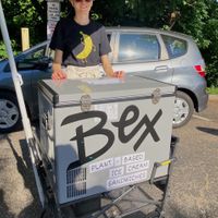 Bex cart stationed at the Haymakers Farmers Market in Kent, Ohio.  at Bex in Kent