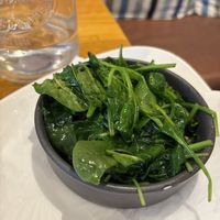 Sautéed Spinach - garlic +++  at Amici in Torquay