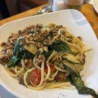 Linguine Vegetariane - oily and a bit tasteless (sorry - but it’s true )  at Amici in Torquay