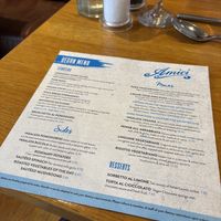 The vegan menu   at Amici in Torquay
