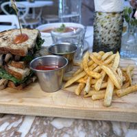 Mushrooms sandwich on sourdough breadd  at Jacques in San Miguel De Allende