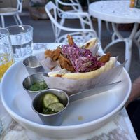 Fried mushroom pita  at Jacques in San Miguel De Allende