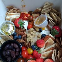 Charcuterie board at Your Local Seitanist in Chattanooga