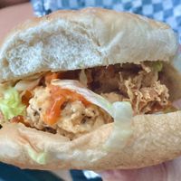 Crispy chkn sammich (buffaloooo) at Your Local Seitanist in Chattanooga