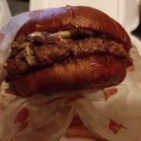 Magic mushroom truffle and Swiss burger (vegan) at The Tavern in Prague