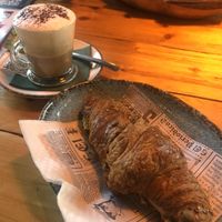 Vegan croissant with tofu and avocado  at Shanao Cafe in Malaga