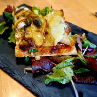 Waadtländer Flammkuchen at Auf a Glasl  in Gerersdorf