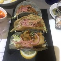 Tacos de flor de plátano. at Americano Vegano in Torremolinos