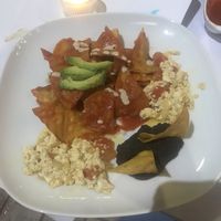 Chilaquites at Americano Vegano in Torremolinos