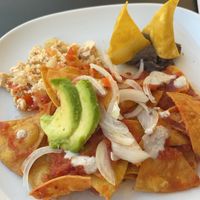 Chilaquiles at Americano Vegano in Torremolinos