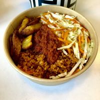 Jollof rice feast   at Veghana in Dubai