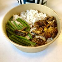 Oyster mushrooms with fonio   at Veghana in Dubai