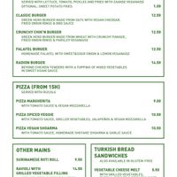 Menu  at RADION - Maybe closed in Amsterdam