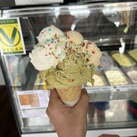 Wasabi, Pistachio and Salty Peanut  at Green Scoop Vegan in Berlin