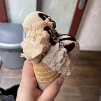 Salted Peanut-butter and Oreo cheesecake  at Green Scoop Vegan in Berlin