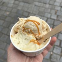 Salty peanut butter and ginger wasabi sour  at Green Scoop Vegan in Berlin