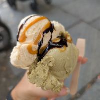 Peanut butter and pistachio at Green Scoop Vegan in Berlin