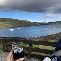 Coke and views from the terrace ❤️  at The Old Inn & Waterfront Bunkhouse in Isle Of Skye