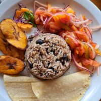 Vegan Tico breakfast. Flavor was excellent. at Emilio's Cafe in Aguirre