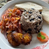 Vegan tipico breakfast   at Emilio's Cafe in Aguirre