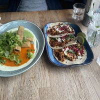 vegan flautas and vegan tacos  at La Poblana in Reykjavik