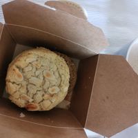 A big box of cookies - make sure to get the salted tahini and matcha ones, they are delicious! at Margo's Amsterdam - Jordaan in Amsterdam