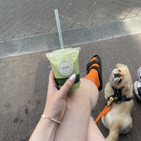 Matcha latte (iced) at Margo's Amsterdam - Jordaan in Amsterdam