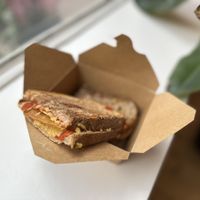 THE SALAMI
Margo’s Cheeze mix with onions, seitan salami & our homemade cherry tomato tapenade  at Margo's Amsterdam - Jordaan in Amsterdam