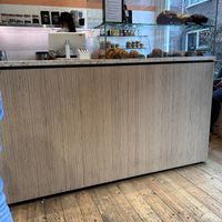 counter from the seats (a pretty small space)  at Margo's Amsterdam - Jordaan in Amsterdam