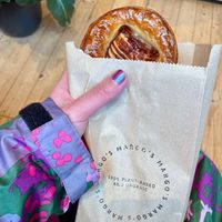 My go-to pastry shop for weekend’s coffee and sweets. Both sweet and savoury products are 100% plant-based 🌱  at Margo's Amsterdam - Jordaan in Amsterdam