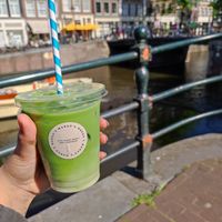Iced matcha latte at Margo's Amsterdam - Jordaan in Amsterdam