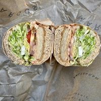 Crispy sandwich on oat bread  at Margo's Amsterdam - Jordaan in Amsterdam