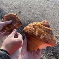 Classic croissant and ‘cheese’ croissant  at Margo's Amsterdam - Jordaan in Amsterdam