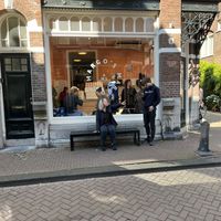 Seating inside is for people waiting for orders but has benches outside   at Margo's Amsterdam - Jordaan in Amsterdam