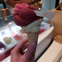 Braam/Cacao en Perzik/Vanille ijs at Sjamaan in Culemborg