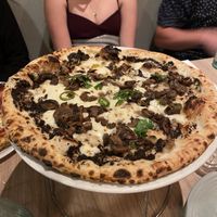 Mushroom truffle pizza  at Northbeach Pavilion in Wollongong