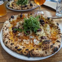 Vegan roast pumpkin pizza. at Northbeach Pavilion in Wollongong