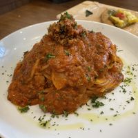 Vegan pasta  at Unique (V) Pizzeria SUKHASANA in Osaka