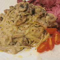 Pasta at Unique (V) Pizzeria SUKHASANA in Osaka