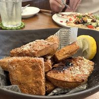 Chickpeas bite  at Unique (V) Pizzeria SUKHASANA in Osaka